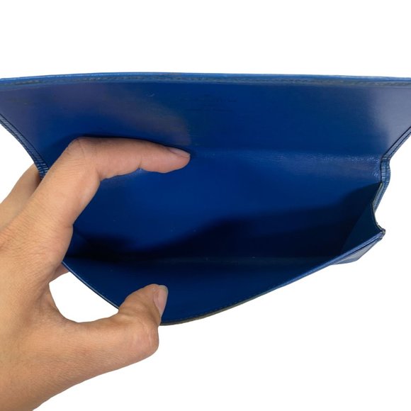 Authentic Louis Vuitton Wallet Long Epi Porte Yen Cartes Credit Bifold LV Vintag - Picture 11 of 12